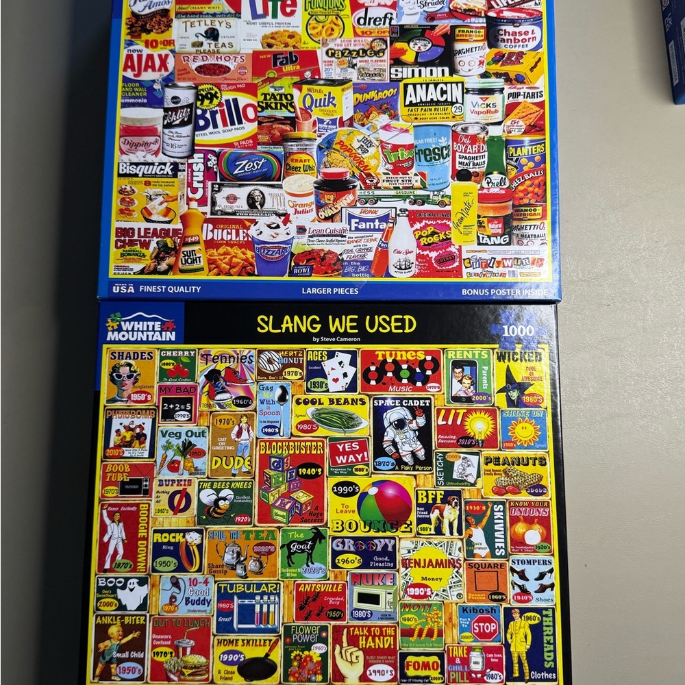 White Mountain Puzzle set of 2
